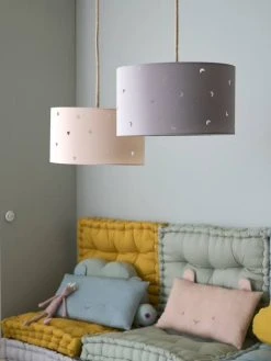 Abat-jour à Suspendre Motifs Perforés Rose Poudré - Vertbaudet -Boutique Vertbaudet abat jour a suspendre motifs perfores 5