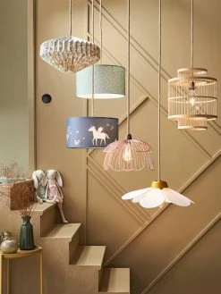 Abat-jour Pour Suspension En Métal Fleur Rose - Vertbaudet -Boutique Vertbaudet abat jour pour suspension en metal fleur 3