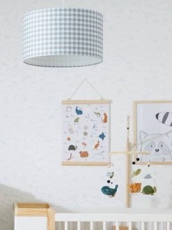 Abat-jour Pour Suspension Vichy Bleu - Vertbaudet -Boutique Vertbaudet abat jour pour suspension vichy 5