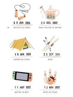 Affiche Moi Je Sais LES PETITES DATES Blanc - Les Petites Dates -Boutique Vertbaudet affiche moi je sais les petites dates 2