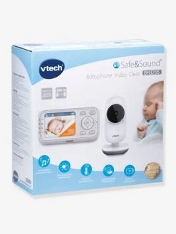Babyphone Vidéo Safe & Sound Video Clear BM3255 VTECH Blanc - Toutes Les Marques -Boutique Vertbaudet babyphone video safe sound video clear bm3255 vtech 3