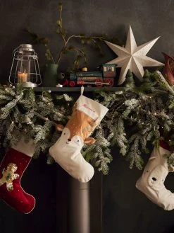 Chaussette De Noël Personnalisable Renne Blanc - Vertbaudet