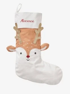 Chaussette De Noël Personnalisable Renne Blanc - Vertbaudet -Boutique Vertbaudet chaussette de noel personnalisable renne 3