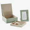 Coffret Cadeau Cadre + Boite à Compartiments En Velours Vert - Vertbaudet