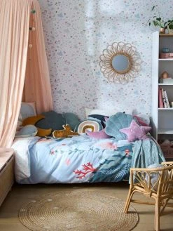 Coussin Coquillage SOUS L'OCÉAN Bleu / Gris - Vertbaudet -Boutique Vertbaudet coussin coquillage sous locean 3