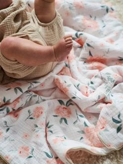 Couverture Bébé Jersey/gaze De Coton EAU DE ROSE Rose - Vertbaudet -Boutique Vertbaudet couverture bebe jerseygaze de coton eau de rose 2