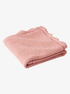 Couverture Bébé Tricot Point De Riz En Coton Rose - Vertbaudet -Boutique Vertbaudet couverture bebe tricot point de riz en coton 3