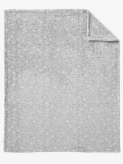 Couverture En Microfibre Imprimée étoiles Gris Clair - Vertbaudet -Boutique Vertbaudet couverture en microfibre imprimee etoiles 2
