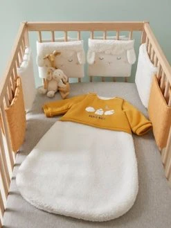 Gigoteuse Manches Amovibles Bi-matière PETIT MOUTON Miel / écru - Vertbaudet -Boutique Vertbaudet gigoteuse manches amovibles bi matiere petit mouton 2