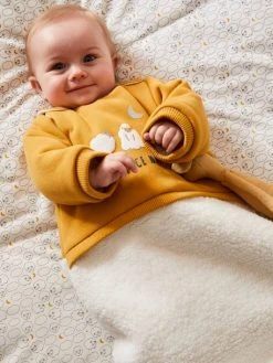 Gigoteuse Manches Amovibles Bi-matière PETIT MOUTON Miel / écru - Vertbaudet -Boutique Vertbaudet gigoteuse manches amovibles bi matiere petit mouton 5