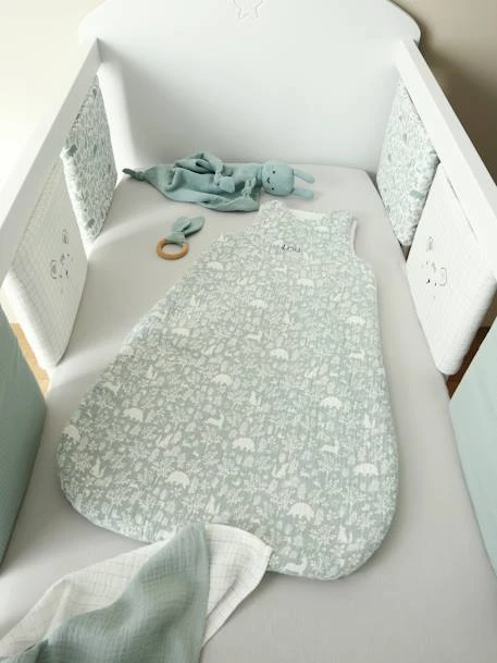 Gigoteuse Sans Manches En Gaze De Coton Personnalisable DANS LES BOIS Oeko-Tex® Vert Sauge - Vertbaudet 4 Gigoteuse Sans Manches En Gaze De Coton Personnalisable DANS LES BOIS Oeko-Tex® Vert Sauge - Vertbaudet – Image 2