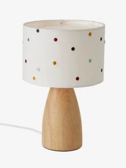 Lampe De Chevet Pois Brodés Beige / Multicolore - Vertbaudet