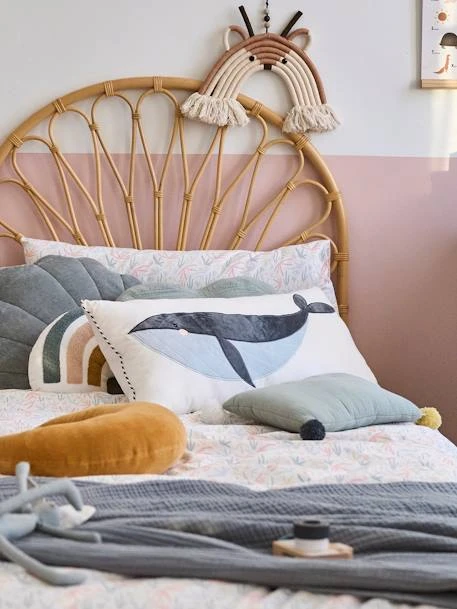 Lot De 2 Coussins SOUS L'OCÉAN Bleu - Vertbaudet 5 Lot De 2 Coussins SOUS L'OCÉAN Bleu - Vertbaudet – Image 3