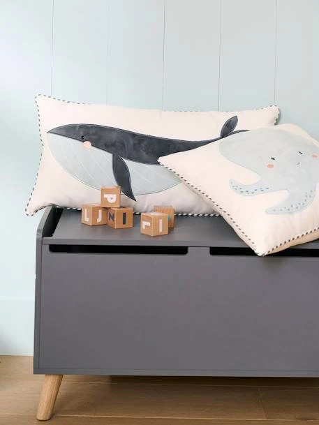 Lot De 2 Coussins SOUS L'OCÉAN Bleu - Vertbaudet 8 Lot De 2 Coussins SOUS L'OCÉAN Bleu - Vertbaudet – Image 6