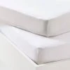 Lot De 2 Draps-housses Bébé En Jersey Uni Blanc Blanc - Vertbaudet 1 Lot De 2 Draps-housses Bébé En Jersey Uni Blanc Blanc - Vertbaudet -Boutique Vertbaudet lot de 2 draps housses bebe en jersey uni blanc