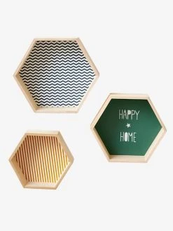 Lot De 3 étagères Hexagones Enfant Bois/multicolore - Vertbaudet -Boutique Vertbaudet lot de 3 etageres hexagones enfant 1