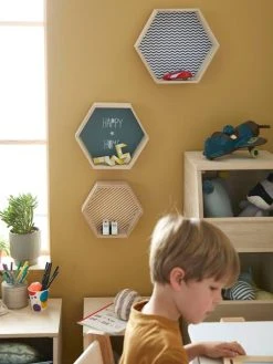 Lot De 3 étagères Hexagones Enfant Bois/multicolore - Vertbaudet -Boutique Vertbaudet lot de 3 etageres hexagones enfant 3