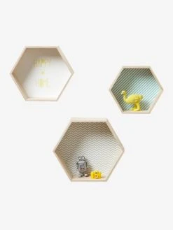 Lot De 3 étagères Hexagones Enfant Bois/multicolore - Vertbaudet -Boutique Vertbaudet lot de 3 etageres hexagones enfant 5
