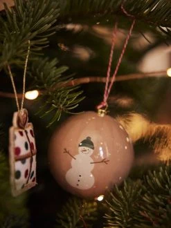 Lot De 6 Boules De Noël Ho ! Ho ! Ho ! Bordeaux - Vertbaudet -Boutique Vertbaudet lot de 6 boules de noel ho ho ho 1 2