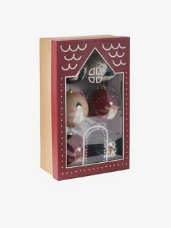 Lot De 6 Boules De Noël Ho ! Ho ! Ho ! Bordeaux - Vertbaudet -Boutique Vertbaudet lot de 6 boules de noel ho ho ho 1 5