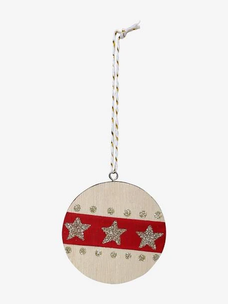 Lot De 6 Boules De Noël Plates En Bois Naturel - Vertbaudet 8 Lot De 6 Boules De Noël Plates En Bois Naturel - Vertbaudet – Image 6