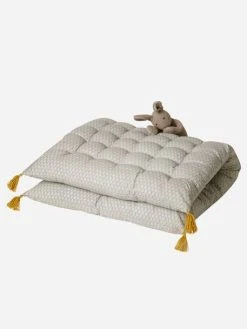 Matelas De Sol Avec Pompons Gris Clair Imprimé - Vertbaudet -Boutique Vertbaudet matelas de sol avec pompons 2