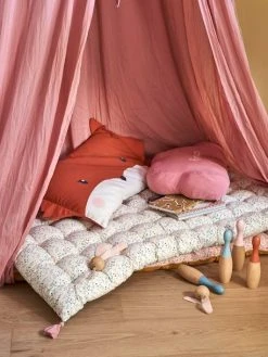 Matelas De Sol Avec Pompons FLEURETTES écru / Multicolore - Vertbaudet -Boutique Vertbaudet matelas de sol avec pompons fleurettes 5