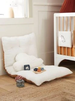 Matelas De Sol Bi Matière PETIT NOMADE Ecru / Caramel - Vertbaudet -Boutique Vertbaudet matelas de sol bi matiere petit nomade 1