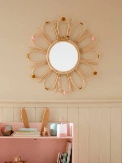 Miroir En Rotin à Pompons Sunshine Naturel - Vertbaudet -Boutique Vertbaudet miroir en rotin a pompons sunshine 4