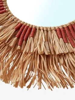 Miroir Rond Raphia Beige / Rose - Vertbaudet -Boutique Vertbaudet miroir rond raphia 1