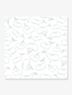 Papier Peint Intissé LILIPINSO - Motif Baleines Bleu - Lilipinso