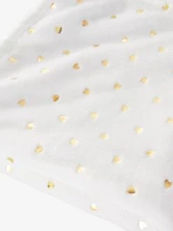 Plaid Enfant Motifs Dorés écru / Coeurs Dorés - Vertbaudet -Boutique Vertbaudet plaid enfant motifs dores 2