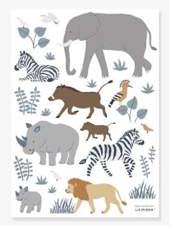 Planche De Stickers LILIPINSO - Big Five & Cie - Animaux Jungle Multicolore - Lilipinso