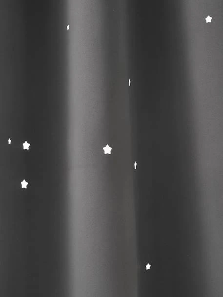 Rideau à œillets Occultant Et Motifs Perforés Gris Foncé / étoiles - Vertbaudet 5 Rideau à œillets Occultant Et Motifs Perforés Gris Foncé / étoiles - Vertbaudet – Image 3
