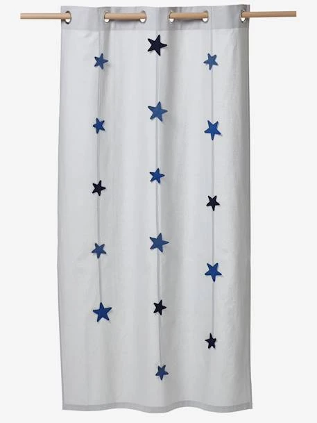 Rideau Tamisant Baroudeur Gris / étoiles - Vertbaudet 4 Rideau Tamisant Baroudeur Gris / étoiles - Vertbaudet – Image 2