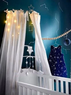 Rideau Voilage Pailleté Féérie Blanc / Paillettes - Vertbaudet -Boutique Vertbaudet rideau voilage paillete feerie 4