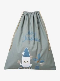 Sac à Jouets Père Noël Scandinave Vert / Bleu - Vertbaudet -Boutique Vertbaudet sac a jouets pere noel scandinave 3