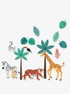 Stickers XL Green Jungle Multicolore - Vertbaudet -Boutique Vertbaudet stickers xl green jungle 2