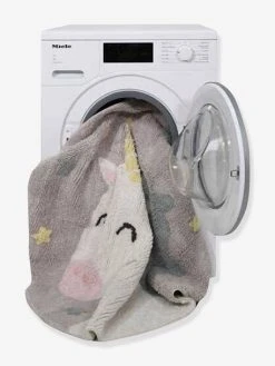 Tapis Coton Lavable Licorne Believe In Yourself LORENA CANALS Gris - Lorena Canals -Boutique Vertbaudet tapis coton lavable licorne believe in yourself lorena canals 4