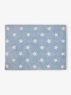 Tapis Coton Lavable Rectangulaire Avec étoiles LORENA CANALS Bleu - Lorena Canals