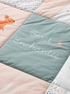 Tapis De Sol Patchwork FORET ENCHANTEE Rose / Multicolore - Vertbaudet -Boutique Vertbaudet tapis de sol patchwork foret enchantee 3