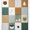 Tapis De Sol Patchwork Matelassé GREEN FOREST écru / Multicolore - Vertbaudet -Boutique Vertbaudet tapis de sol patchwork matelasse green forest