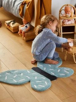 Tapis En éponge Papillon Bleu/blanc - Vertbaudet -Boutique Vertbaudet tapis en eponge papillon 5