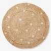 Tapis Jute à Pois Dorés Beige Clair Uni Avec Decor - Vertbaudet -Boutique Vertbaudet tapis jute a pois dores