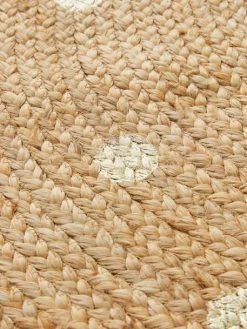 Tapis Jute à Pois Dorés Beige Clair Uni Avec Decor - Vertbaudet -Boutique Vertbaudet tapis jute a pois dores 3