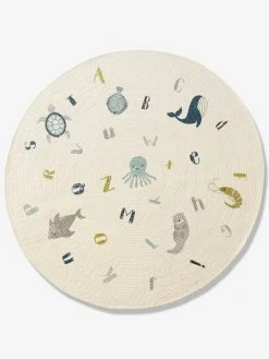 Tapis Rond Abécédaire Marin Ivoire - Vertbaudet