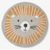 Tapis Rond Lavable Lion Gris / Orange - Vertbaudet -Boutique Vertbaudet tapis rond lavable lion